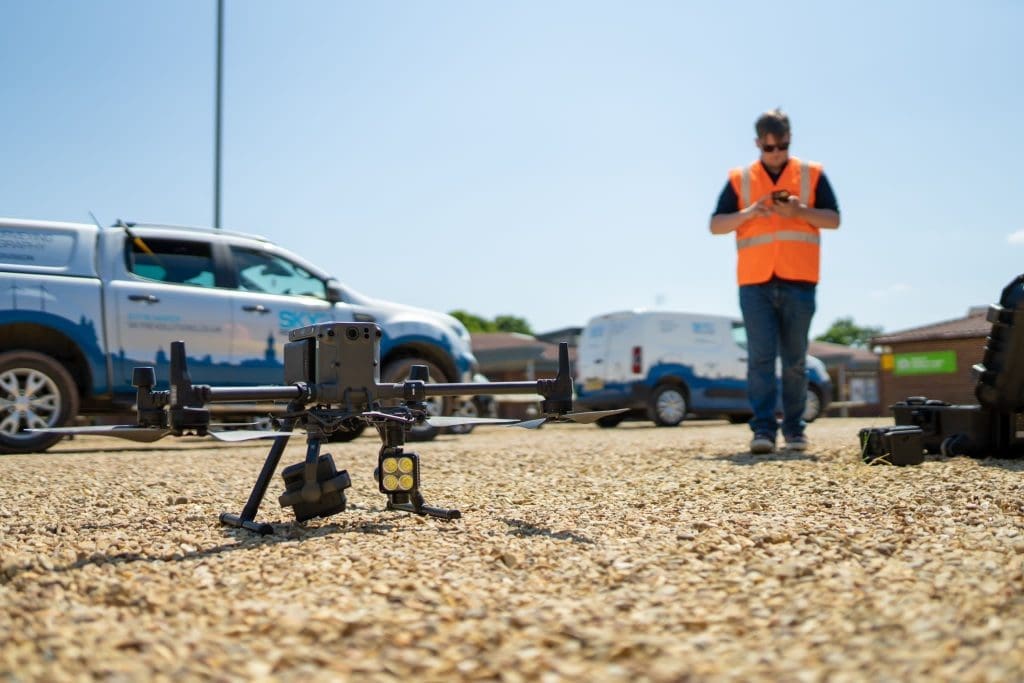 Drone on the ground